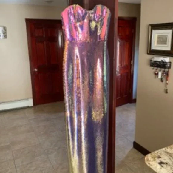 Alex Perry Women's Pink Ford Sequined Voile Gown - Picture 1 of 7